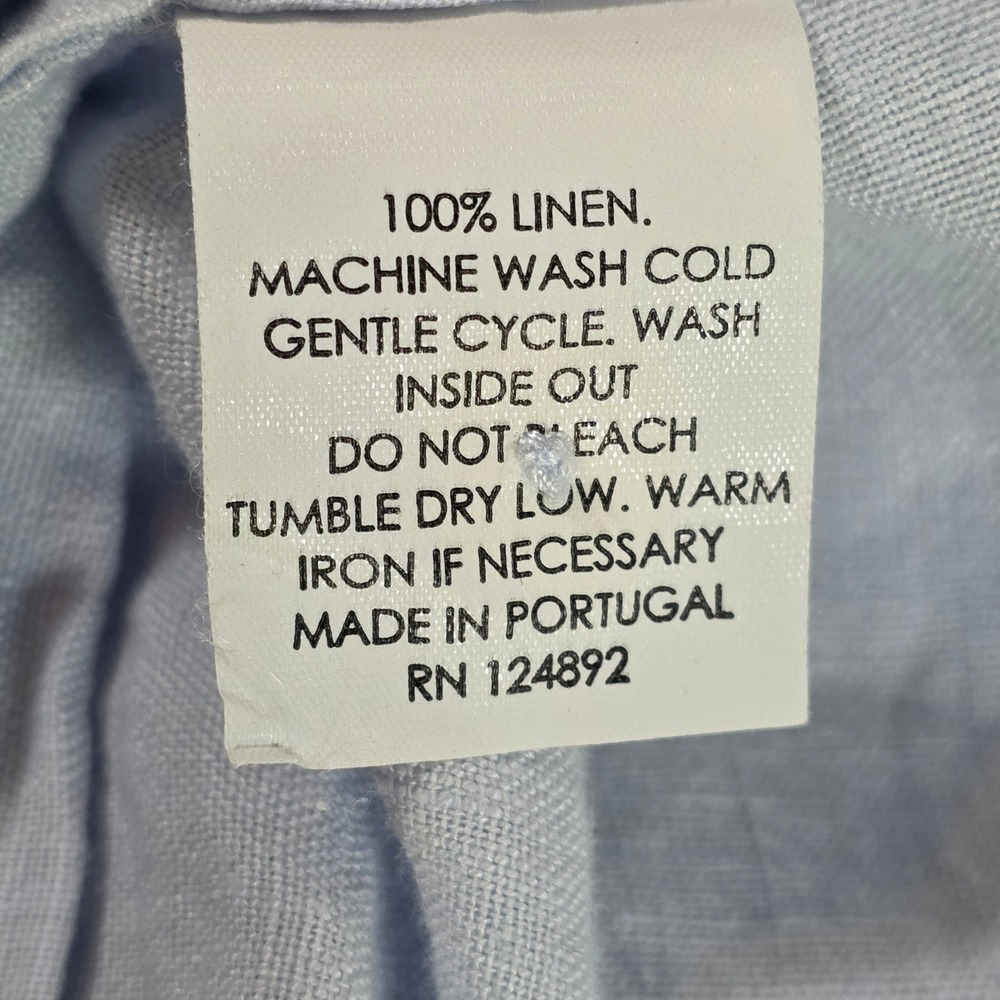 Serena & Lily Hyannis Port 100% Linen Pajama Set Coastal Blue Womens XS - Picture 5 of 10